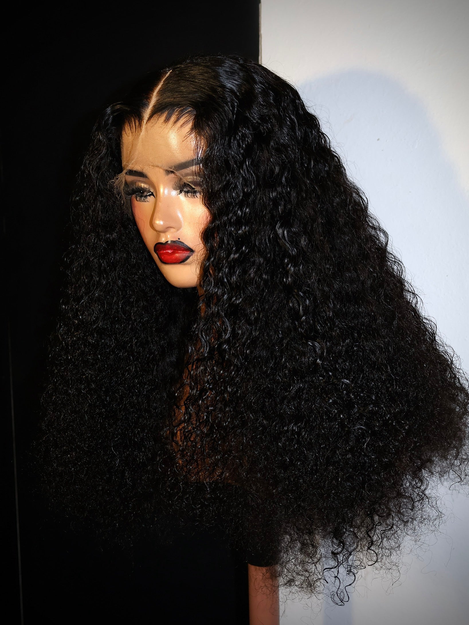 Curly 13x6 full frontal human hair HD lace Wig