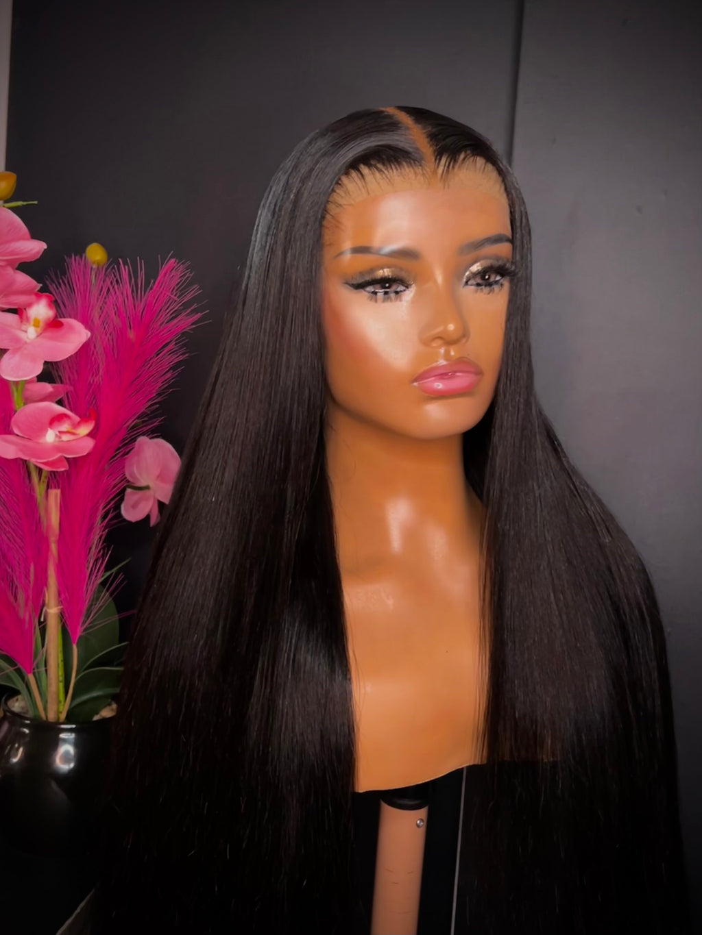 Straight 13x4 full frontal human hair HD lace wig