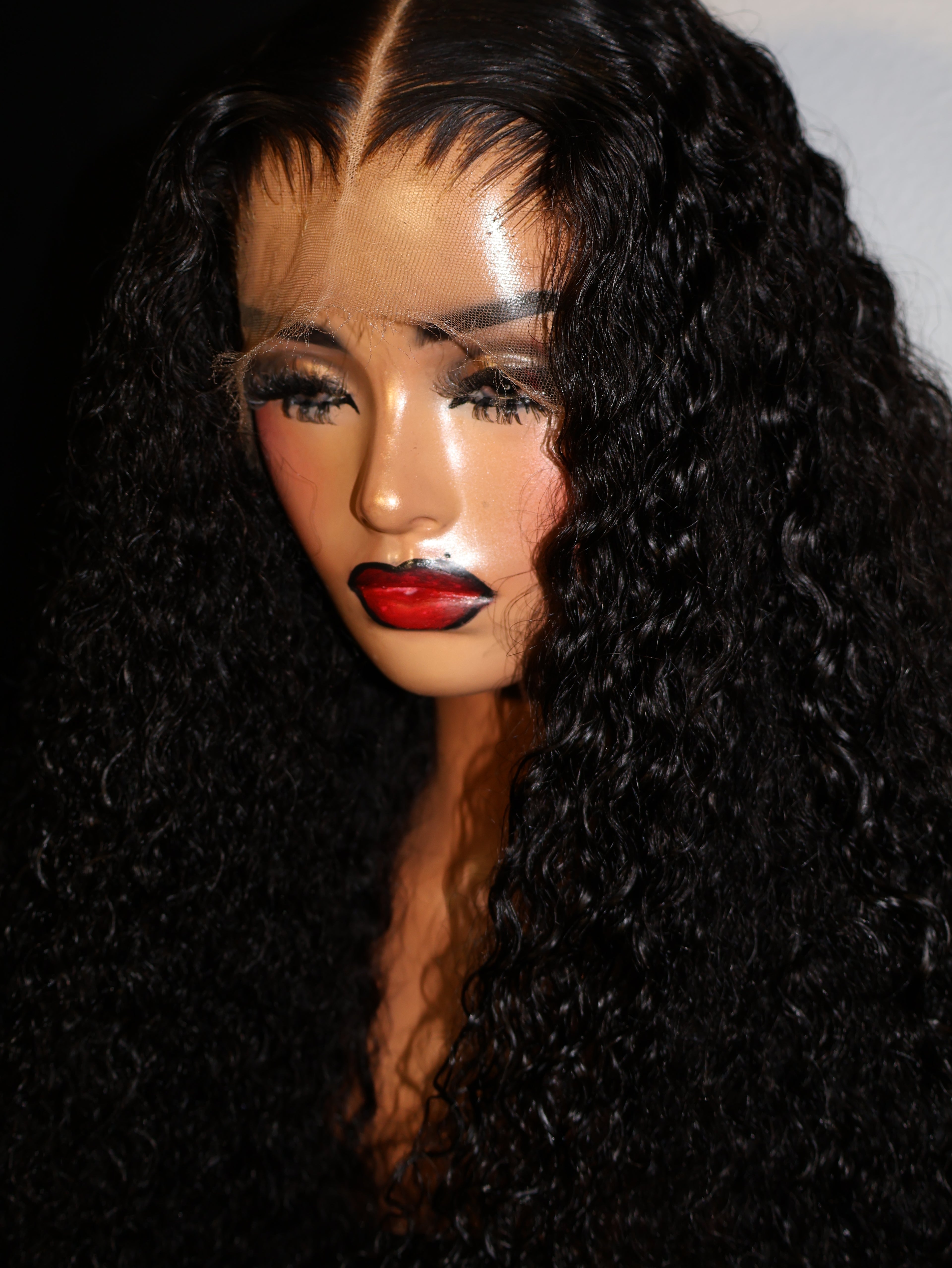 Curly 13x6 full frontal human hair HD lace Wig
