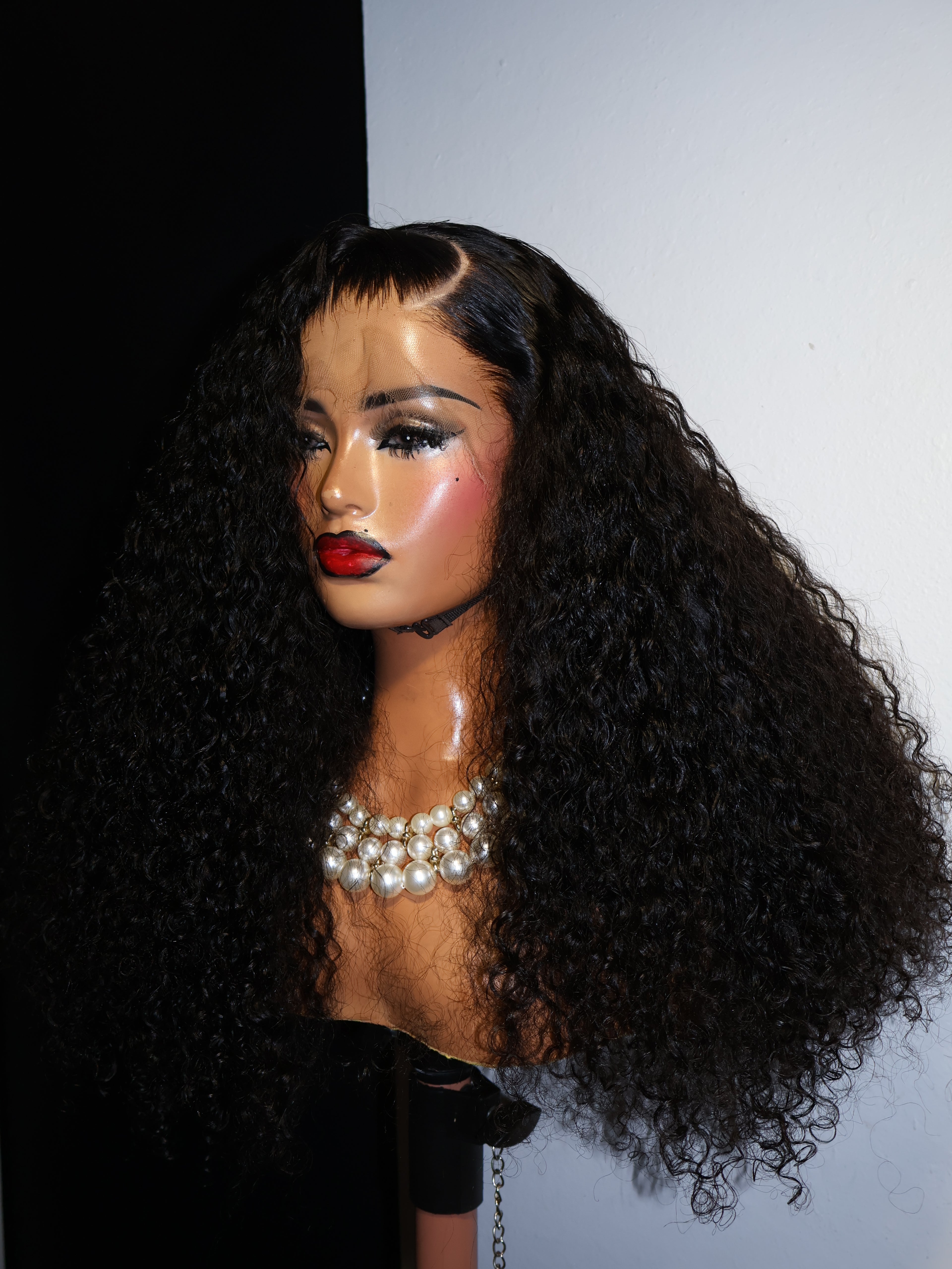 Curly 13x4 full frontal human hair HD lace Wig