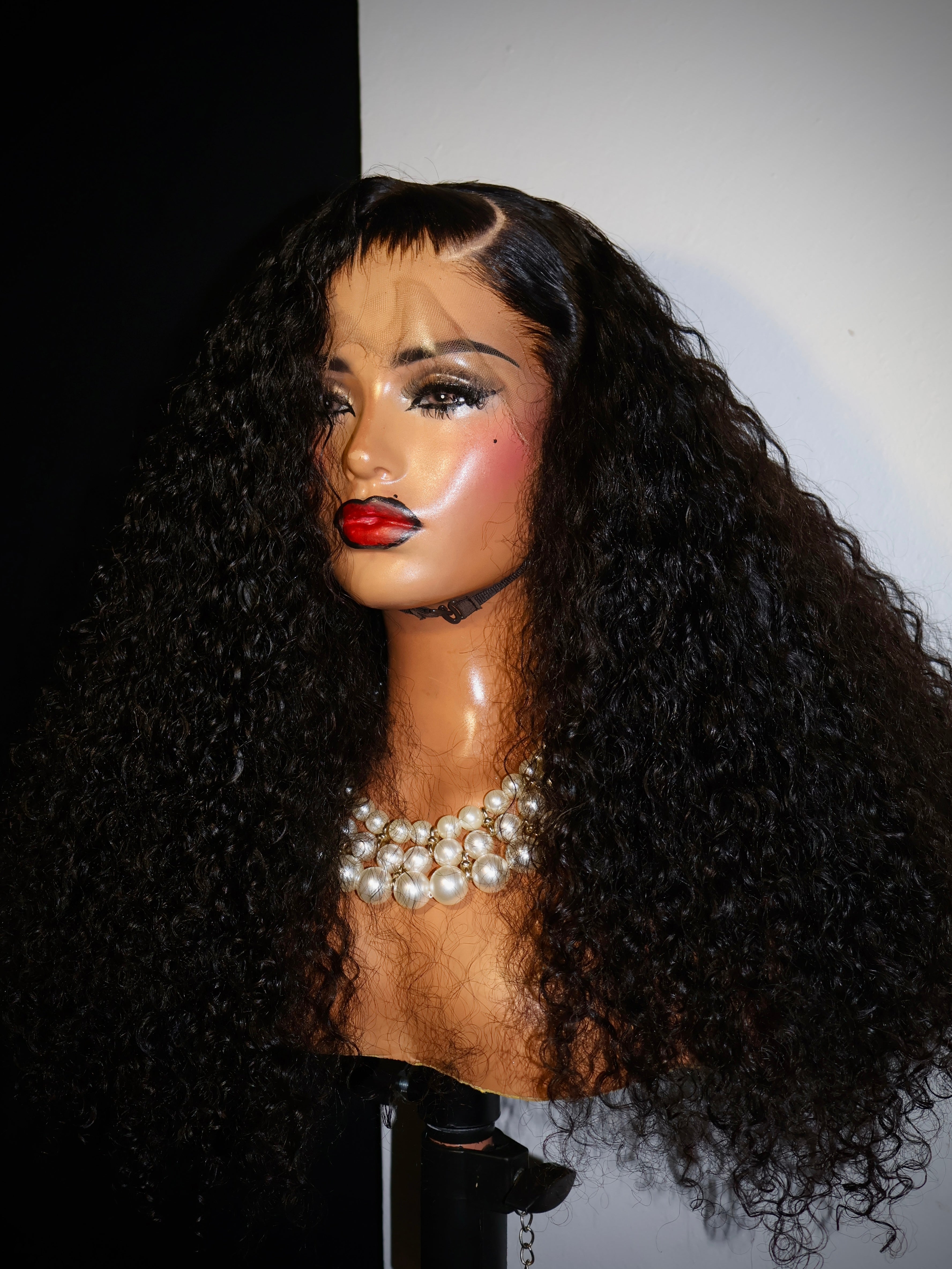 Curly 13x4 full frontal human hair HD lace Wig