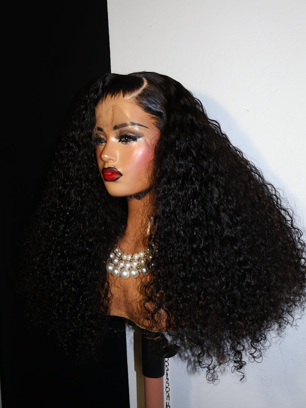 Curly 13x4 full frontal human hair HD lace Wig