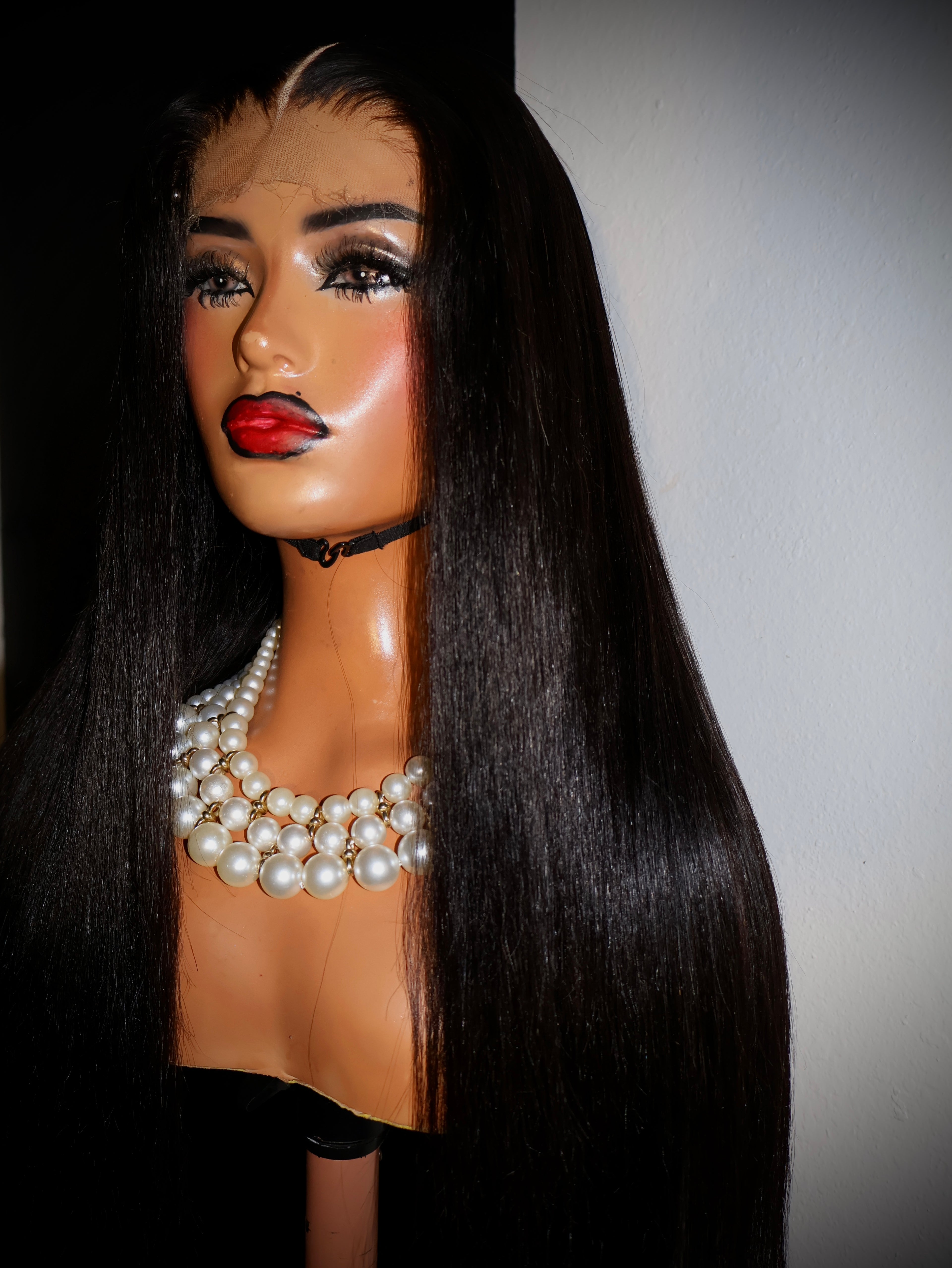 Straight 13x6 full frontal human hair HD lace wig